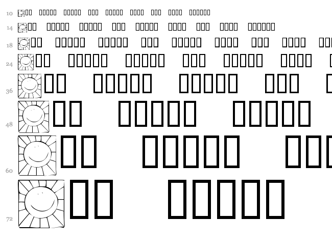 KR Scrappin Squares font waterfall